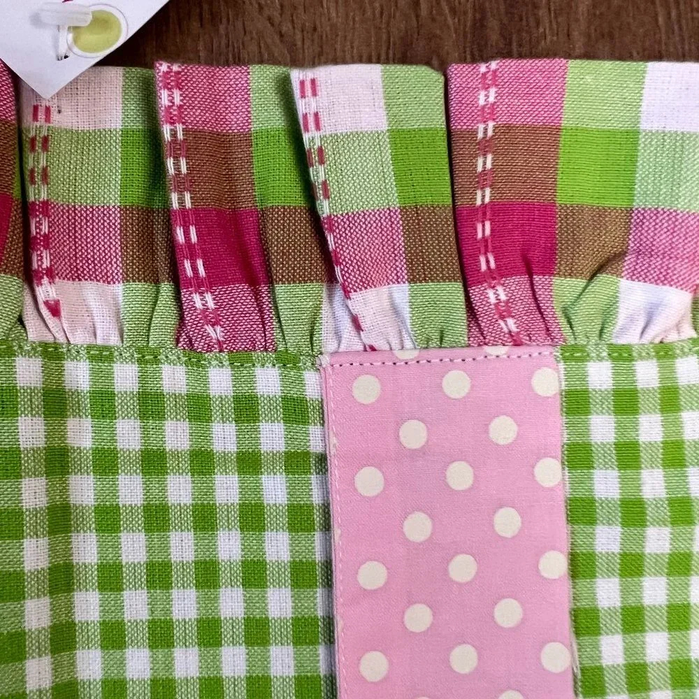 NEW Girls Pink Green Curtains 2 panels Sz 48